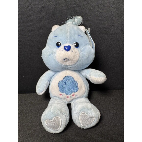 Care Bears Grumpy Bear 20th Anniversary 8" Blue Cloud Plush With Tag 2002 Rare - Picture 2 of 8